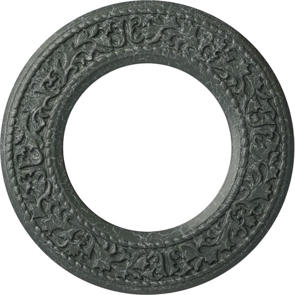 Ekena Millwork Blackthorn Medallion (Canopies up to 7 1/2"), 13 3/8"OD x 7 1/2"ID x 3/4"P, Athenian Green Crackle CM13BLAGC - main